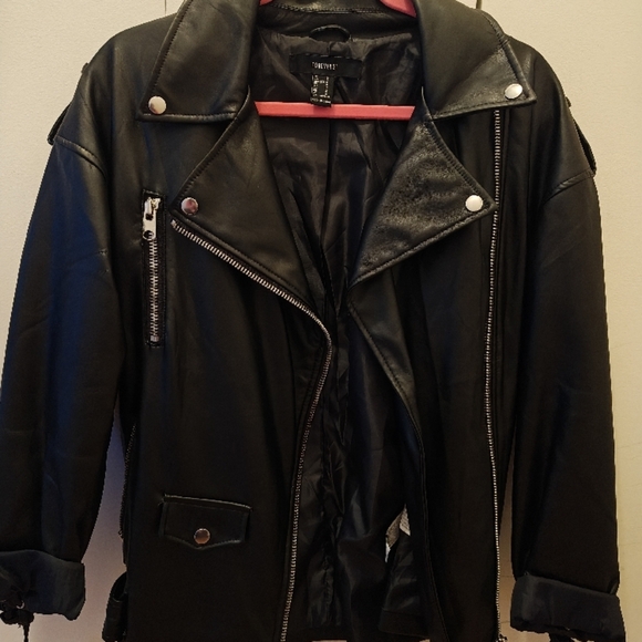 Forever 21 Black Biker Jacket - Picture 1 of 2